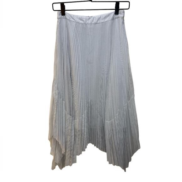 All Saints Lerin Midi Skirt - Light Gray Size 0 - Picture 1 of 10